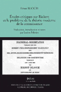 Études critiques sur Rickert et le problème de la théorie moderne de la connaissance