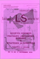 Langage et société, n° 9 supplément/ sept. 1979