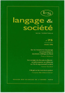 Langage et société, n° 75/mars 1996