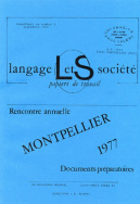 Langage et société, n° 1 supplément/sept. 1977