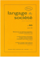 Langage et société, n° 80/juin 1997