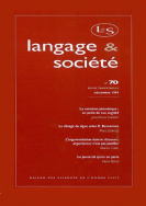 Langage et société, n° 70/déc. 1994