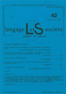 Langage et société, n° 42/déc. 1987