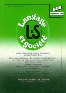 Langage et société, n° 61/sept. 1992