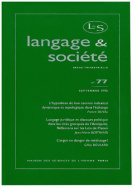 Langage et société, n° 77/sept. 1996