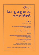 Langage et société, n° 93/sept. 2000