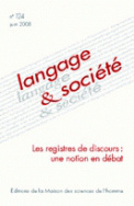 Langage et société, n° 124/juin 2008