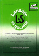 Langage et société, n° 62/déc. 1992