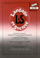 Langage et société, n° 52/juin 1990