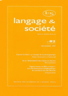 Langage et société, n° 82/déc. 1997