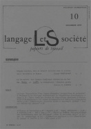 Langage et société, n° 10/déc. 1979