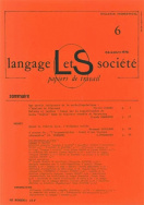 Langage et société, n° 6/déc. 1978