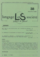 Langage et société, n° 38/déc. 1986