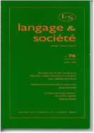 Langage et société, n° 76/juin 1996