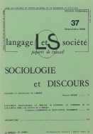 Langage et société, n° 37/sept. 1986