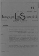 Langage et société, n° 14/déc. 1980