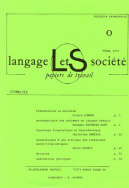 Langage et société, n° 0/avril 1977