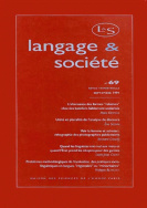 Langage et société, n° 69/sept. 1994