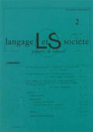 Langage et société, n° 2/oct. 1977