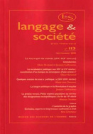 Langage et société, n° 113/sept. 2005