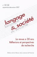 Langage et société, n° 121-122/sept.-déc. 2007