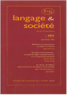 Langage et société, n° 102/déc. 2002