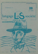 Langage et société, n° 28, fasc. 2/juin 1984